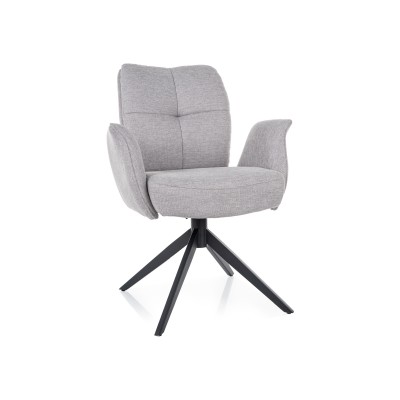 Стул SIGNAL WING Brego 02 светло-серый/черный, поворотный